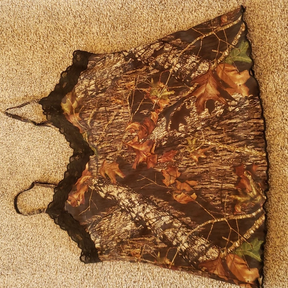 Camo lace lingerie top